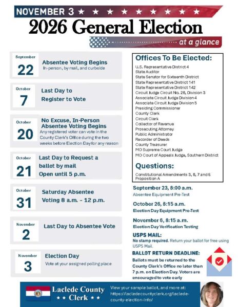 November 3, 2026 General Election Information flyer